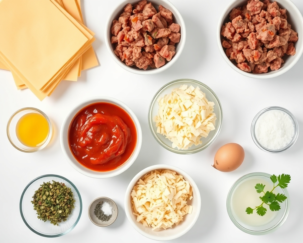 ingredients-de-la-recette-lasagne-boulettes-savoureuses