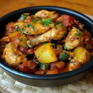 Poulet Courgettes Tajine