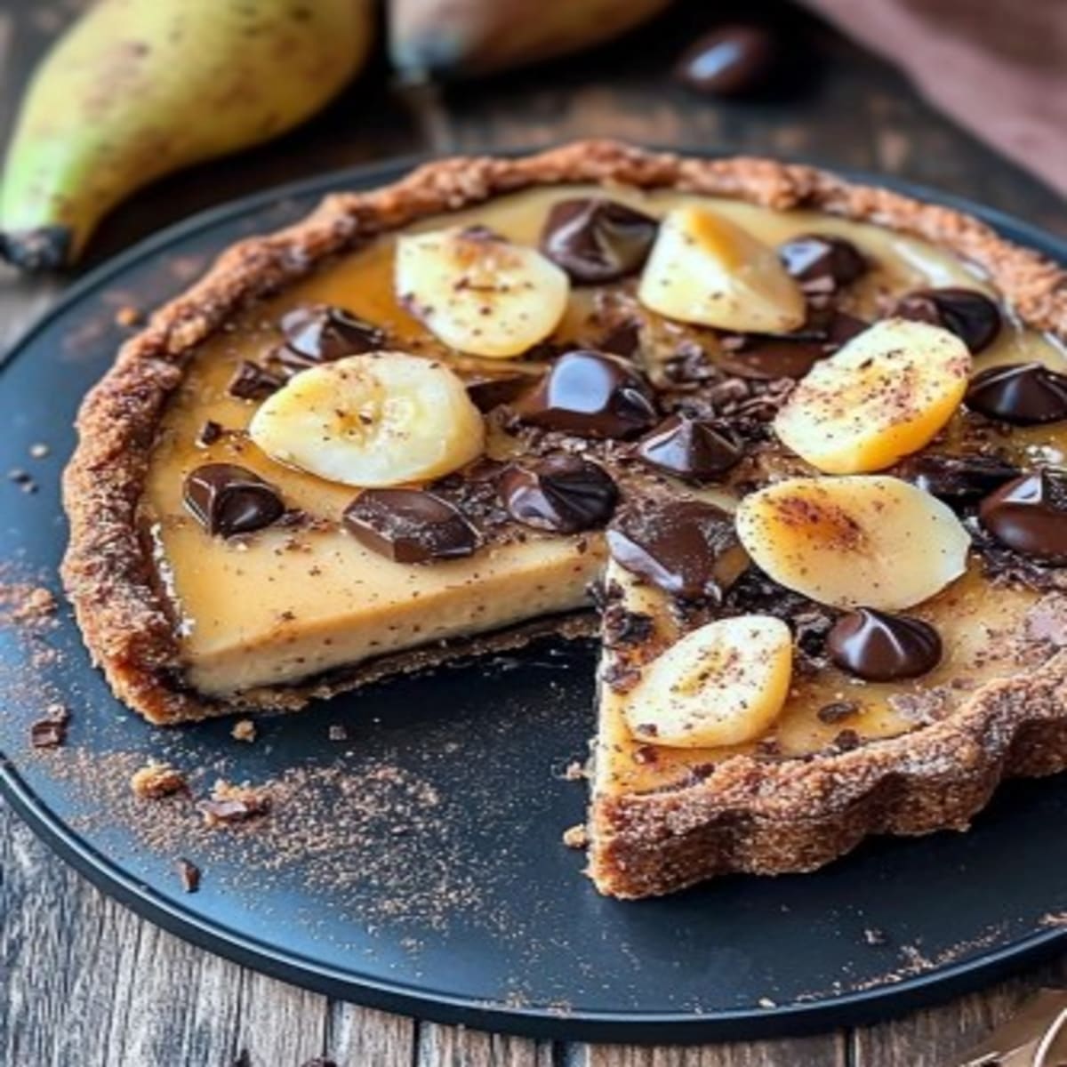 Tarte Rhum Amandes Chocolat