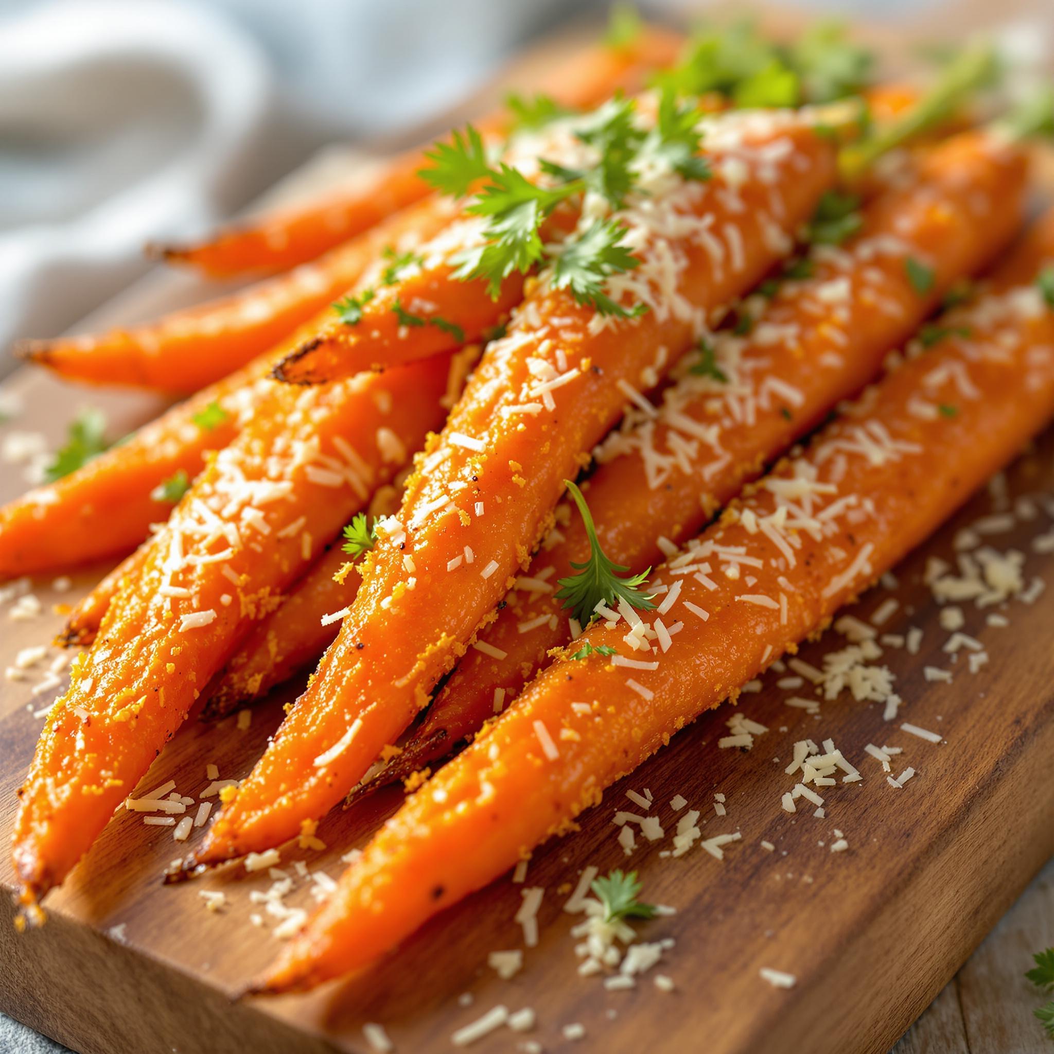 Bâtonnets de carottes croustillantes au parmesan
