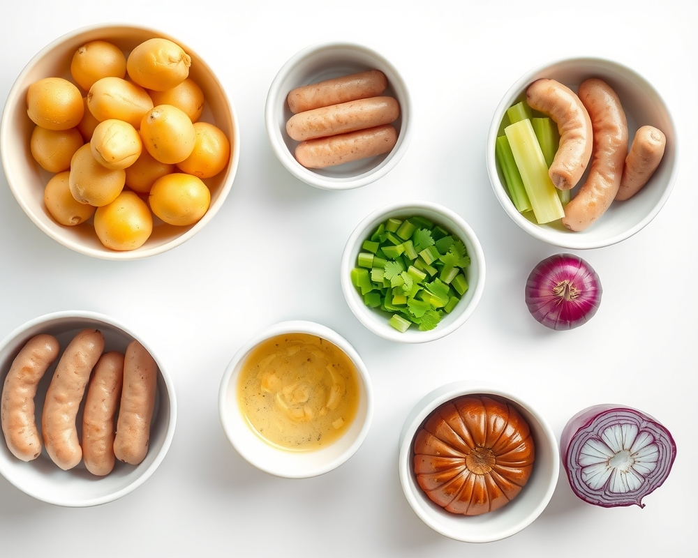 ingredients-de-la-recette-salade-pommes-saucisse