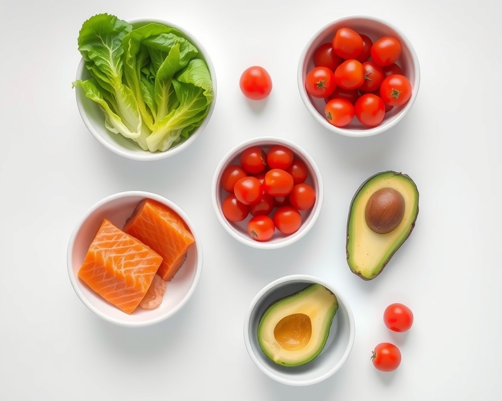 ingredients-de-la-recette-saumon-grille-salade