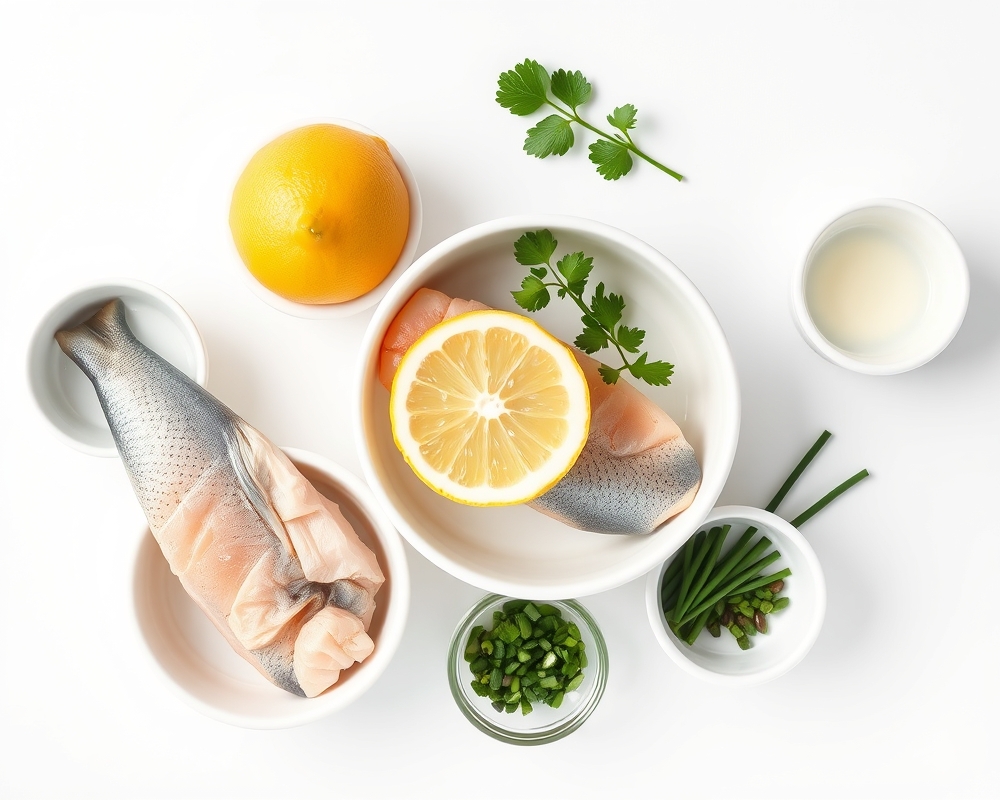 ingredients-de-la-recette-truite-grillee-herbes-citron