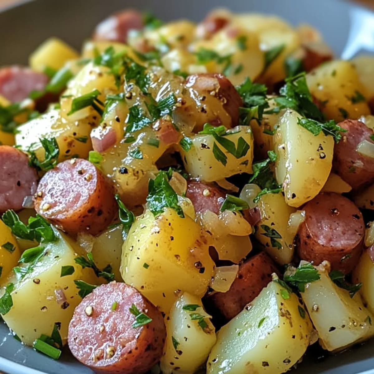 Salade Pommes Saucisse