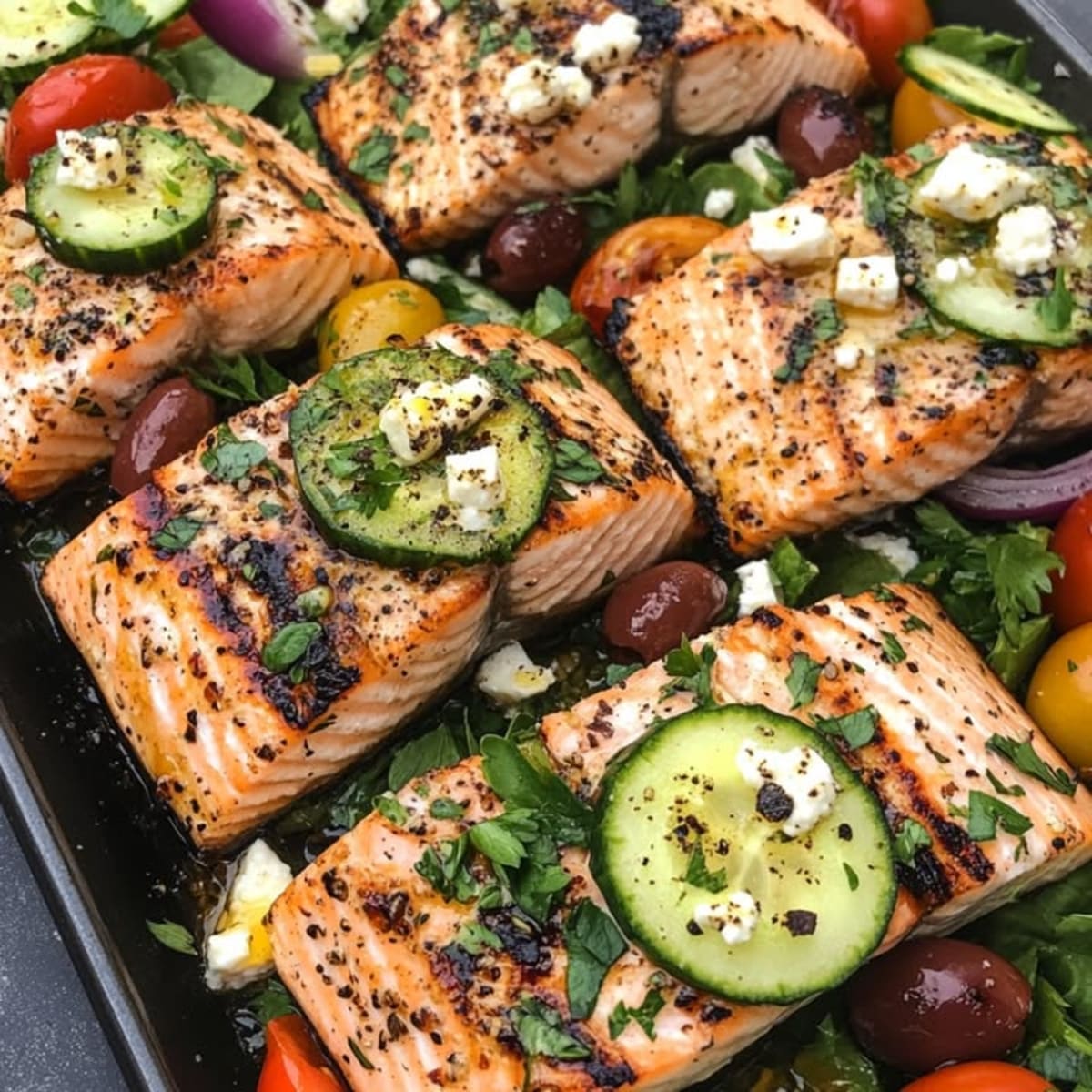 Saumon Grillé Salade