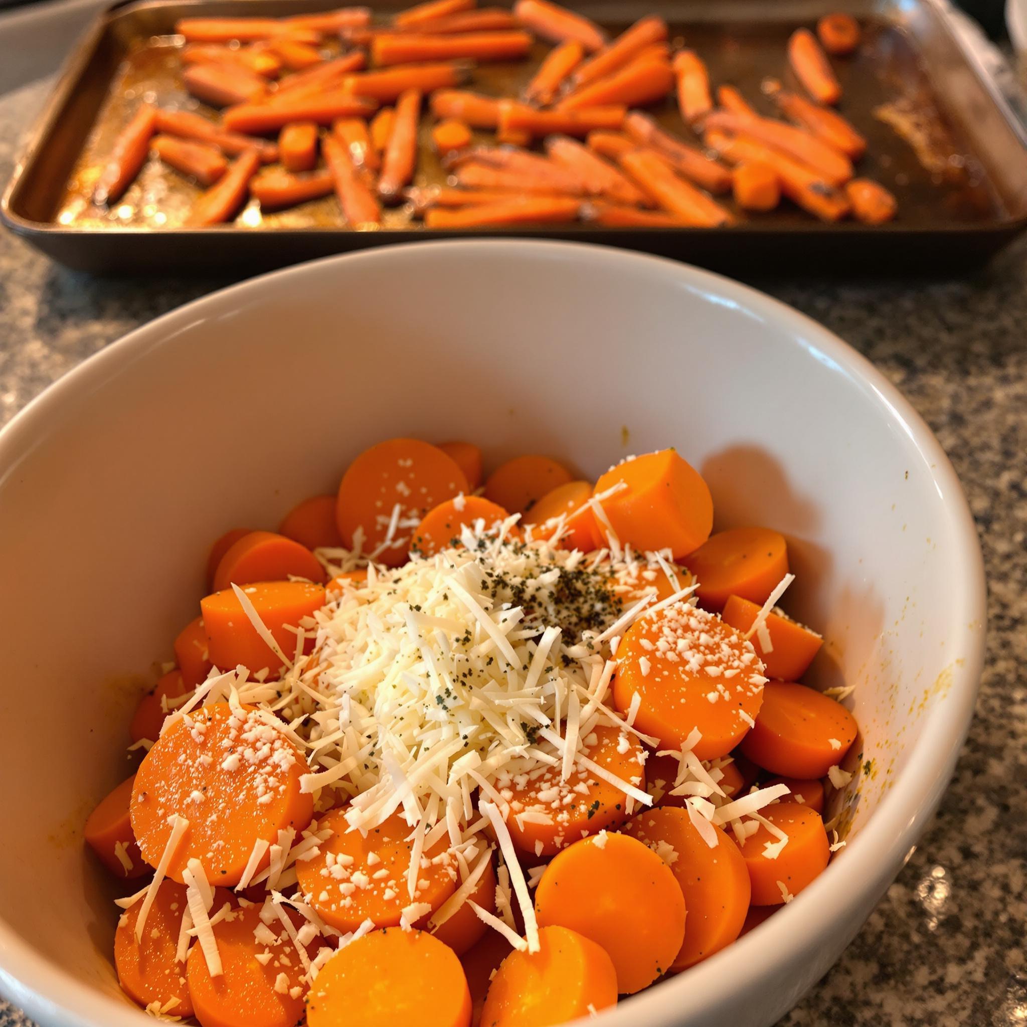Bâtonnets de carottes croustillantes au parmesan 