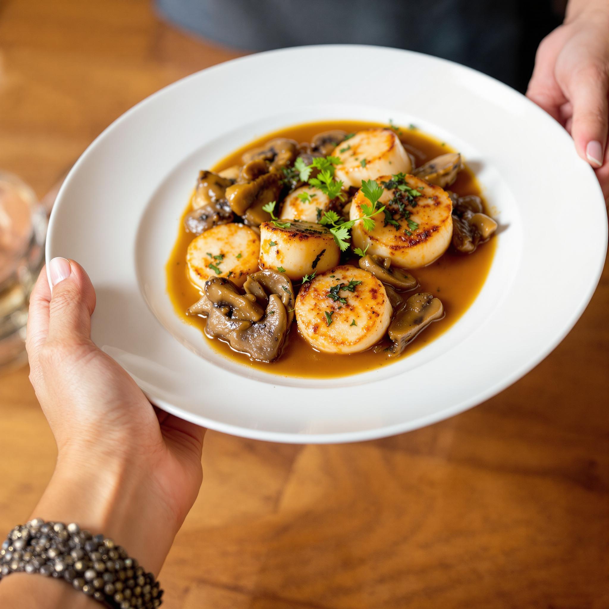 recette coquille saint-jacques à la bretonne champignons