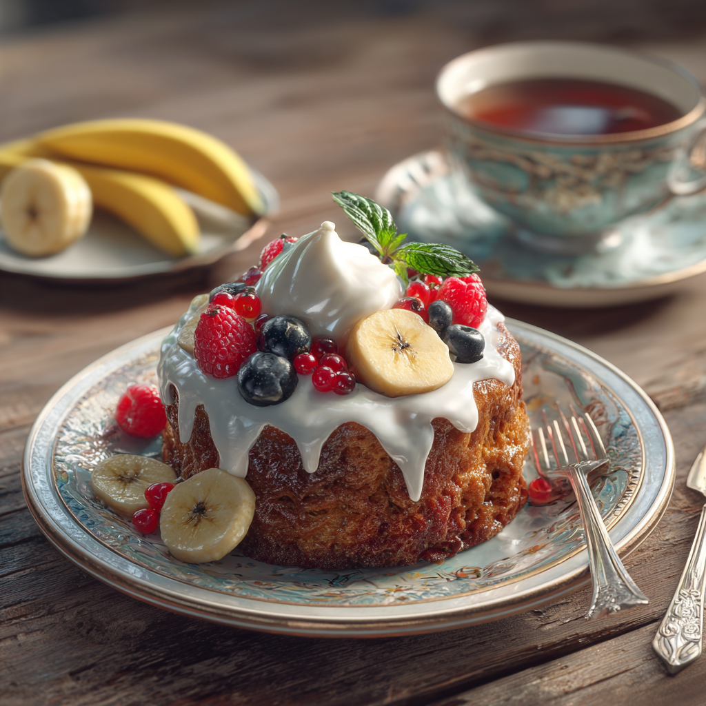 bowl cake banane