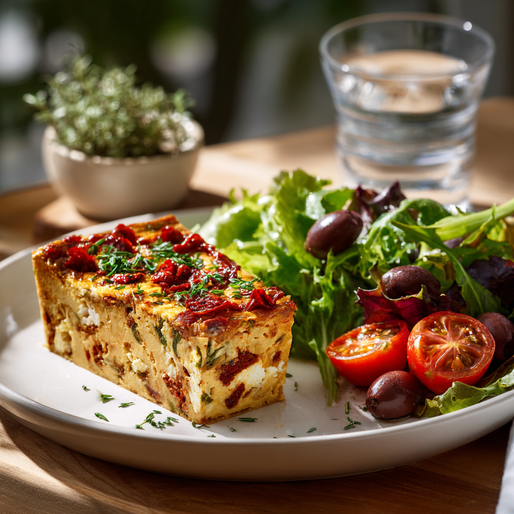 cake chorizo feta
