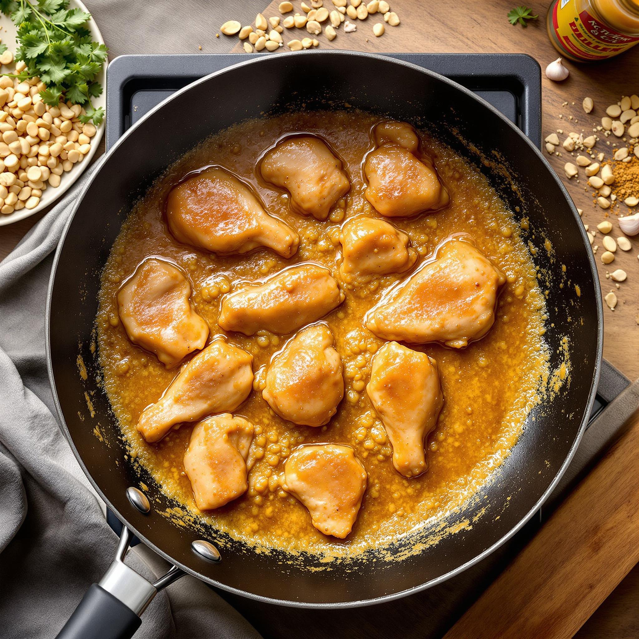 poulet au beurre de cacahuète recette