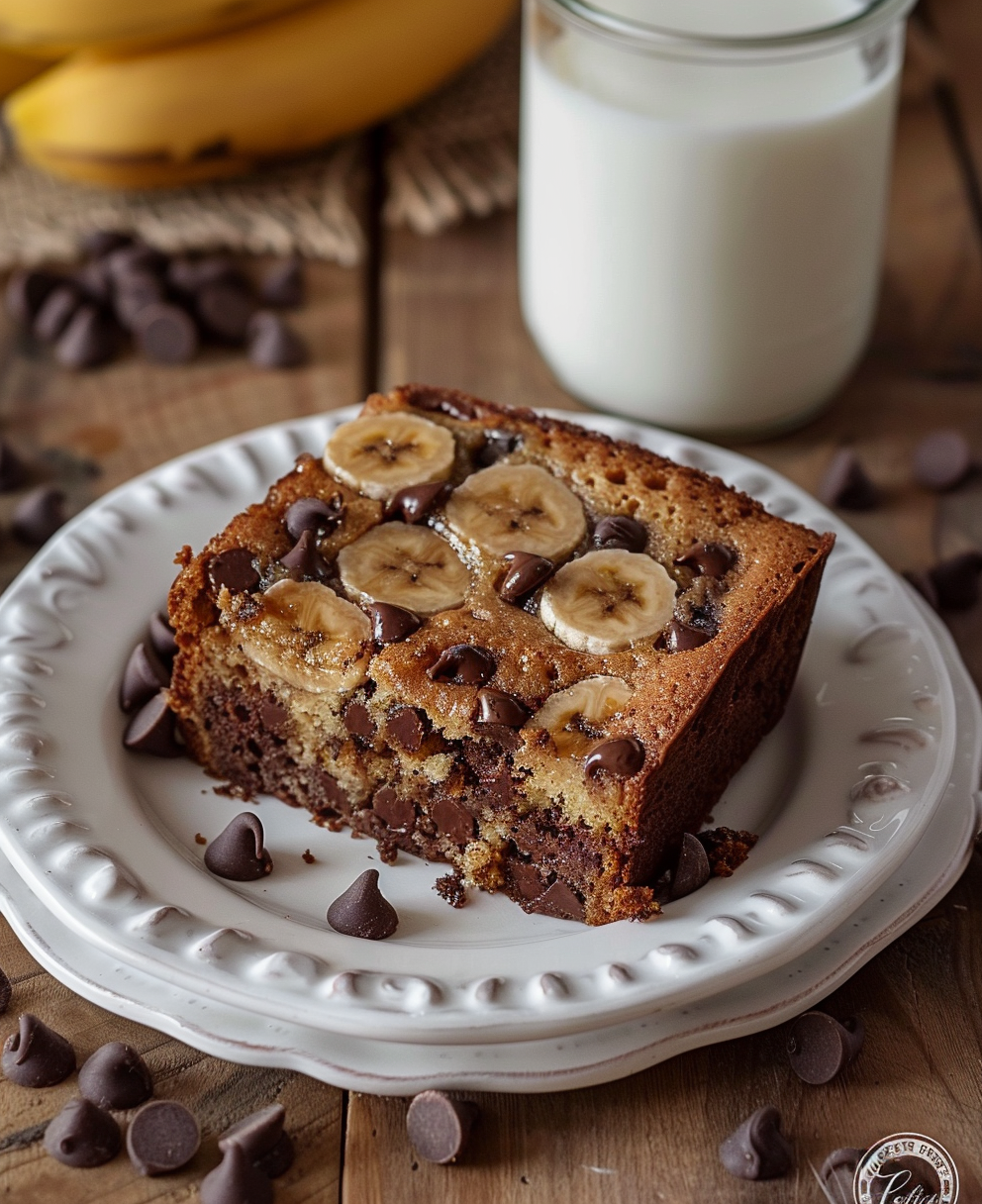 cake banane pépites de chocolat