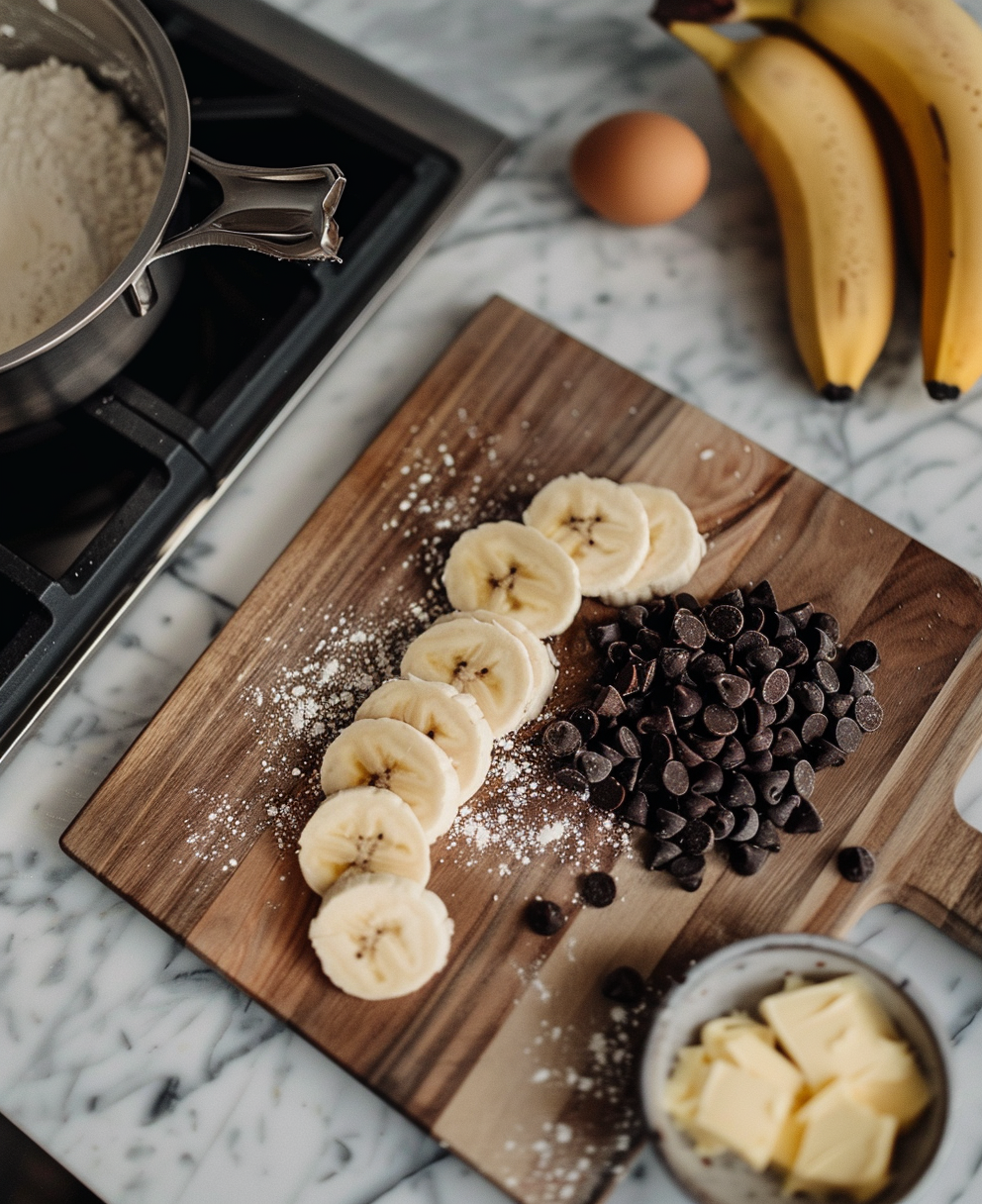 cake banane pépites de chocolat