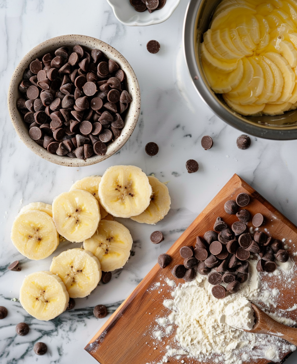 cake banane pépites de chocolat