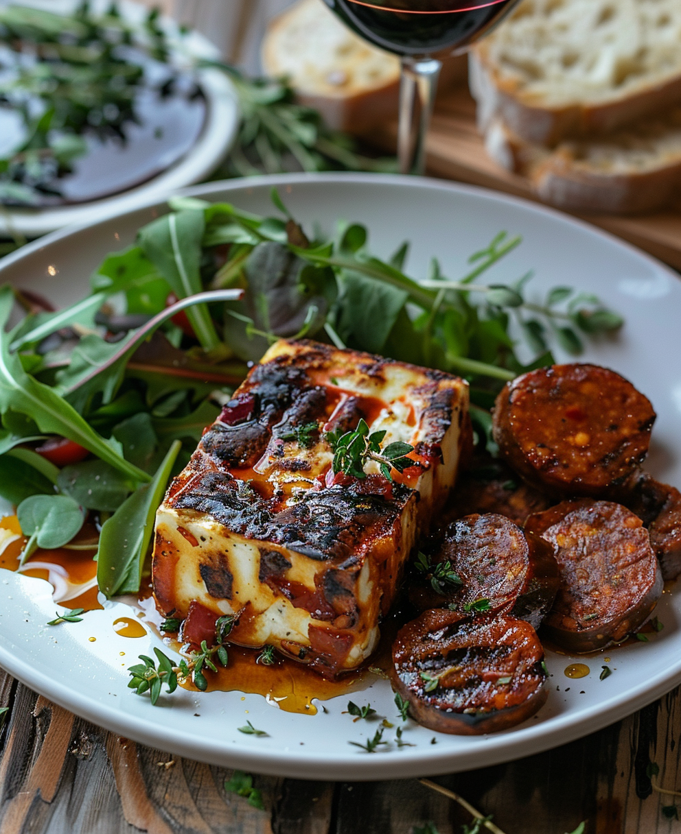 cake feta chorizo