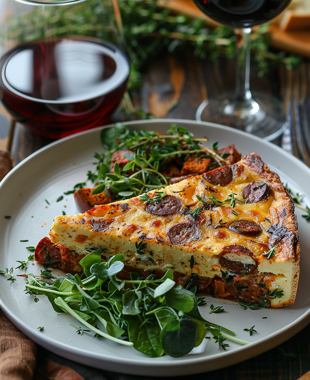 cake feta chorizo