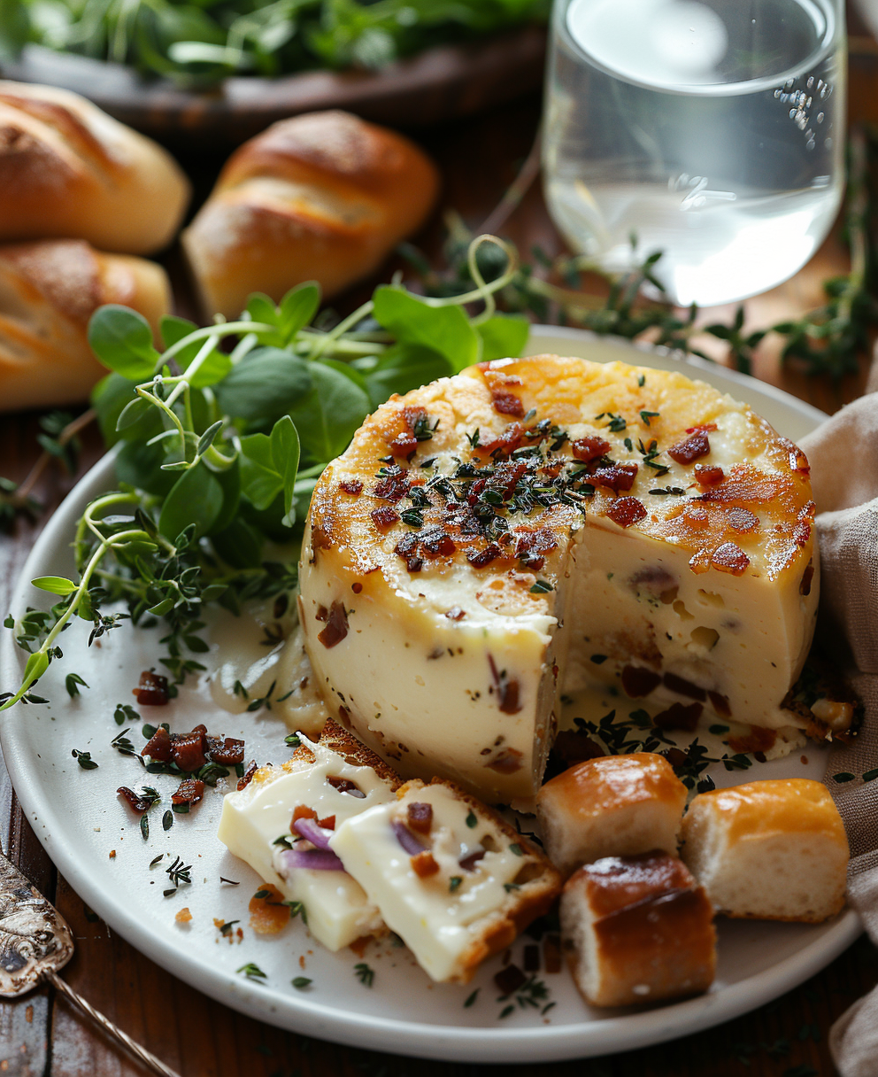 cake fromage lardons