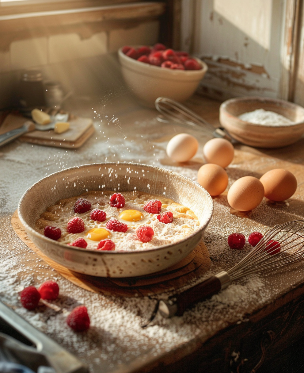 clafoutis aux framboises