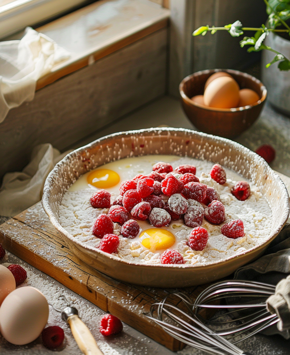 clafoutis aux framboises