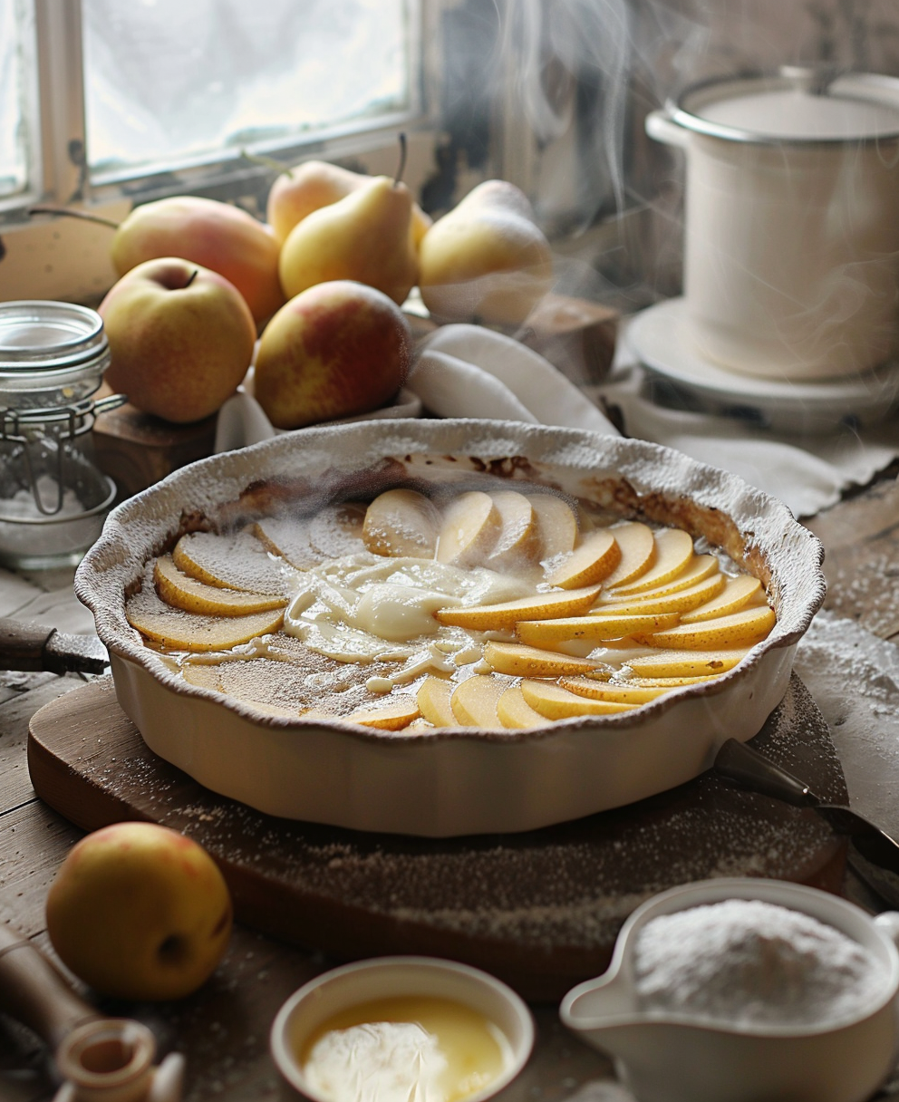 clafoutis aux poires et pommes