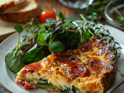 Recette délicieuse de Clafoutis Courgette Chorizo : Facile et rapide à préparer