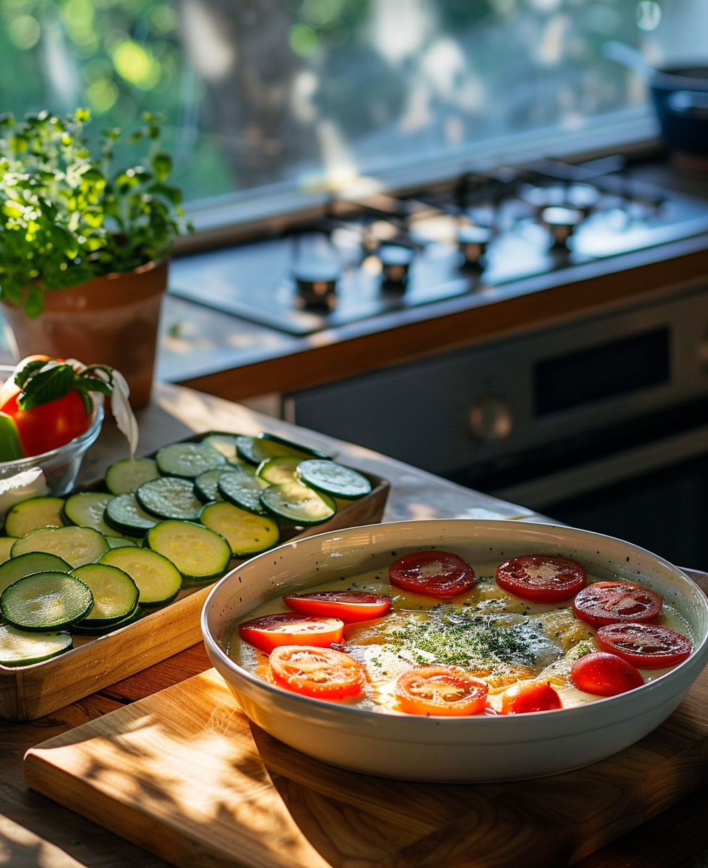 clafoutis tomates courgettes