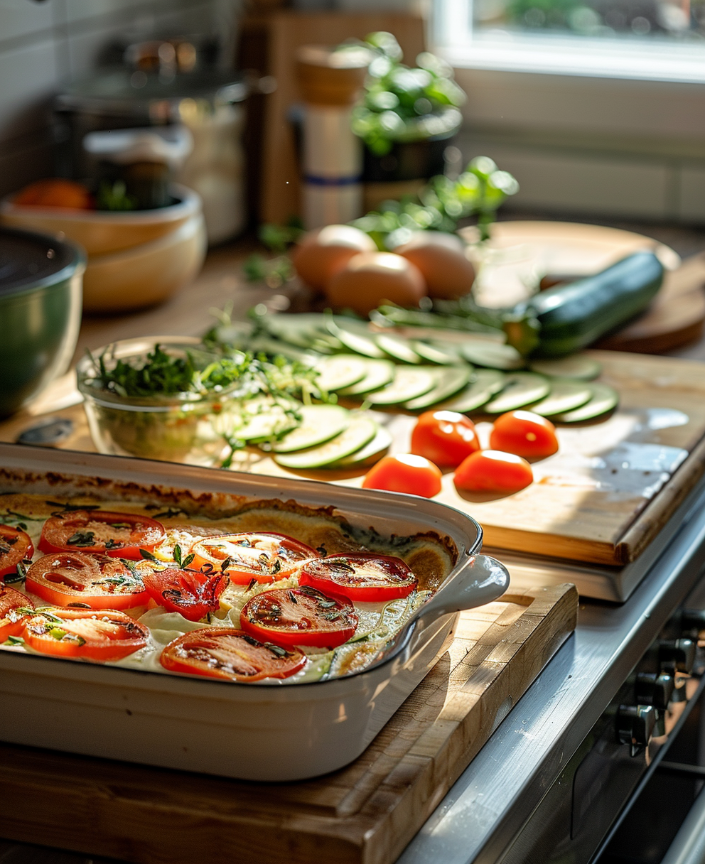 clafoutis tomates courgettes