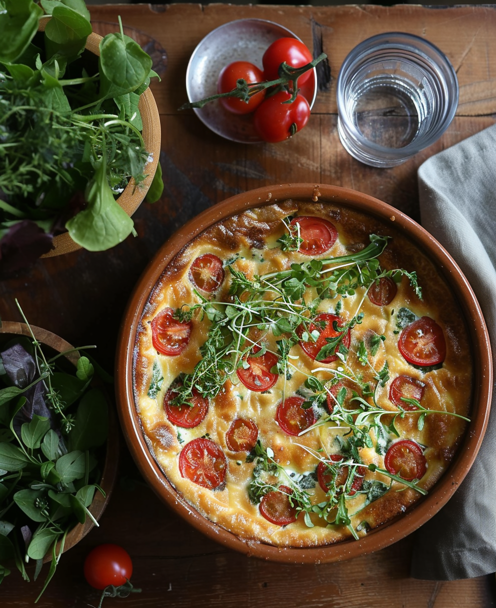clafoutis aux tomates cerises
