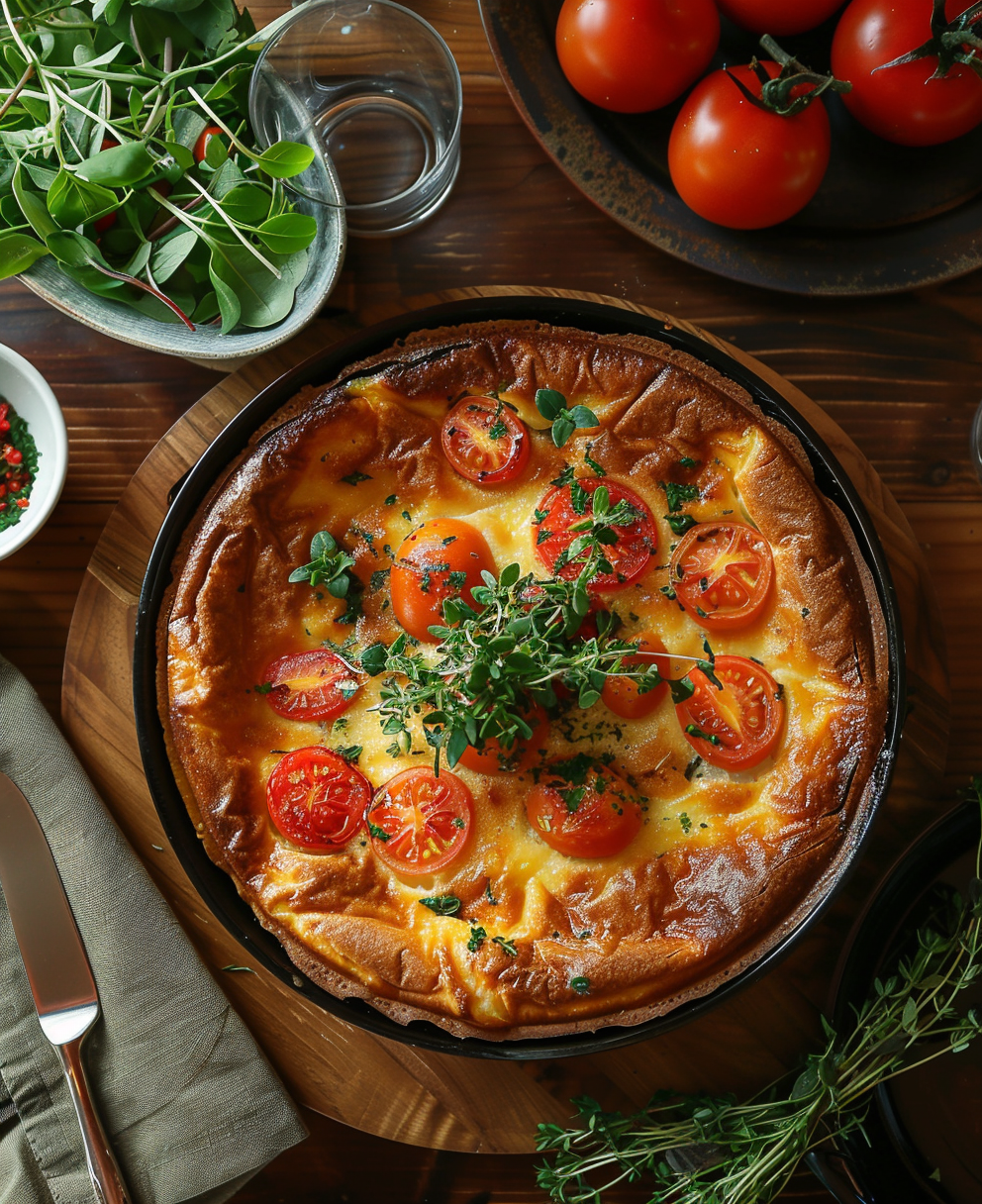 clafoutis aux tomates cerises