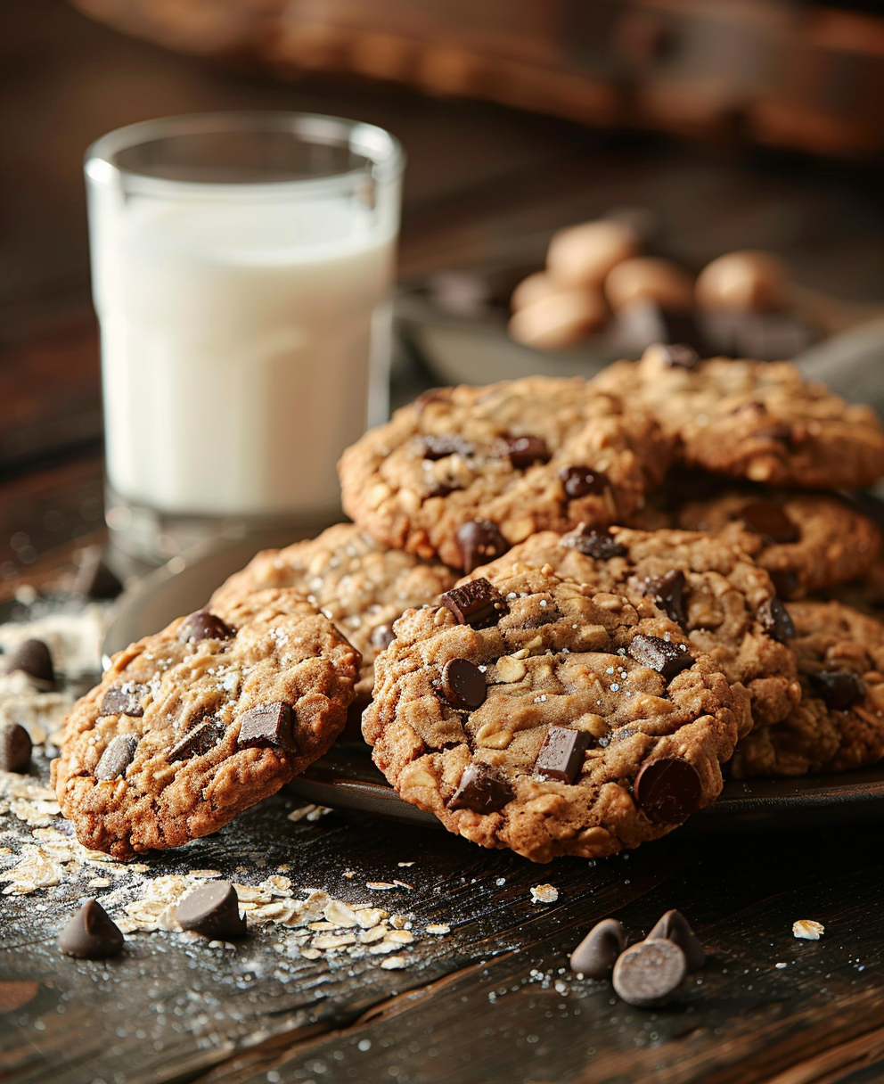 cookies flocons d’avoine chocolat