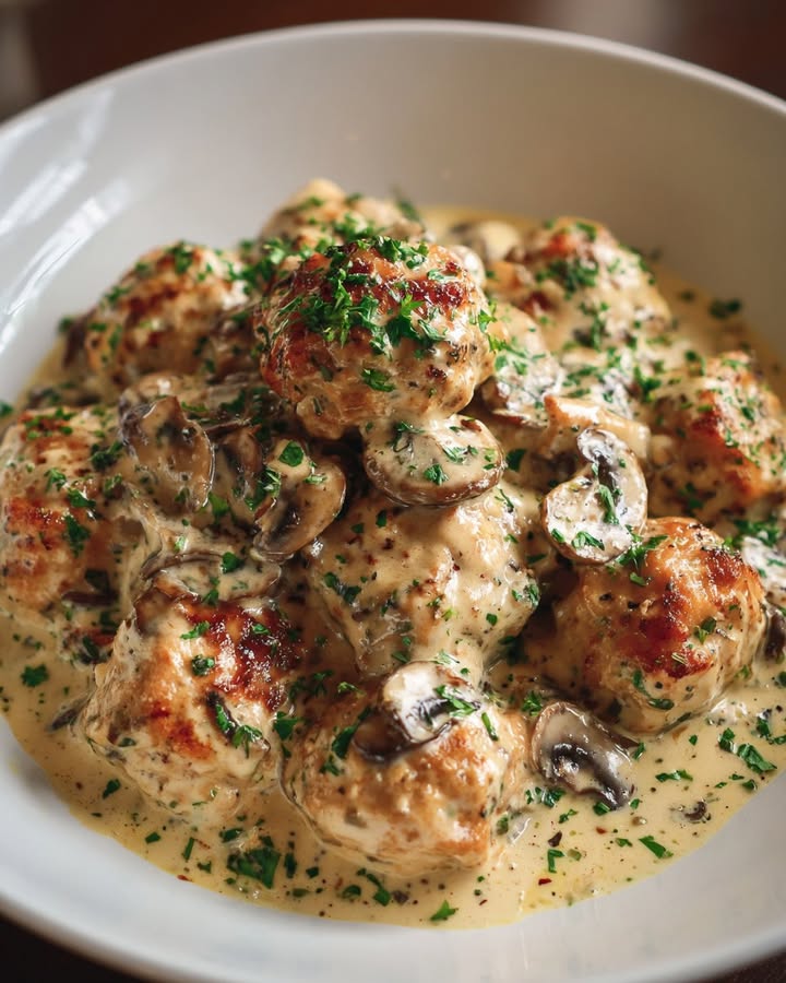 Boulettes Crémeuses Champignons