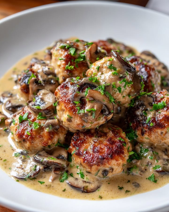Boulettes Poulet Champignons