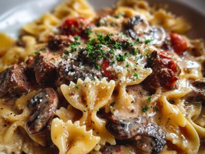 Farfalle Crémeuses Bœuf : Recette Facile et Savoureuse