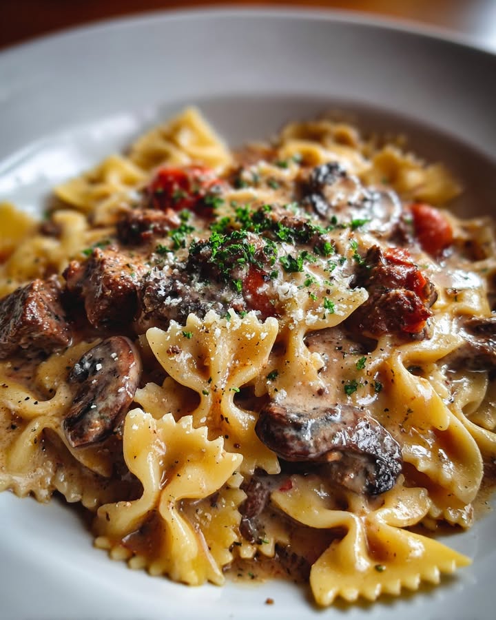 Farfalle Crémeuses Bœuf