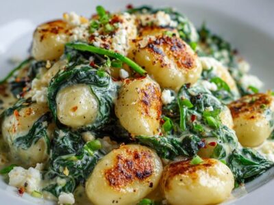 Gnocchis Crémeux Épinards Feta : Recette Facile et Savoureuse