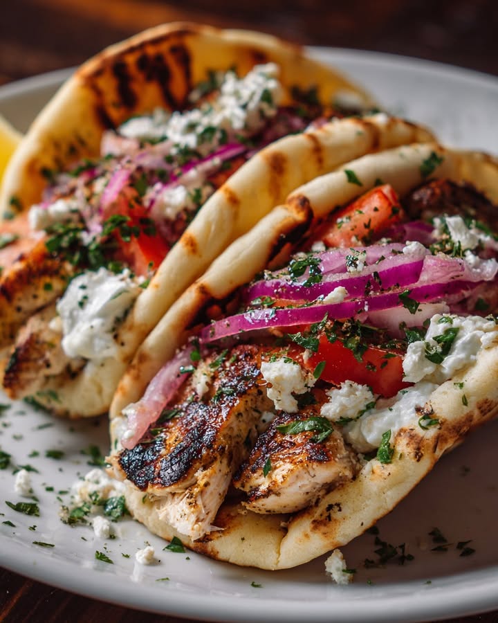 Gyros Poulet Méditerranéens : Recette Savoureuse et Facile à Préparer 1 Gyros Poulet Méditerranéens