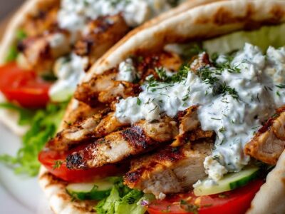 Gyros Poulet Tzatziki Feta : Recette Savoureuse et Facile à Préparer
