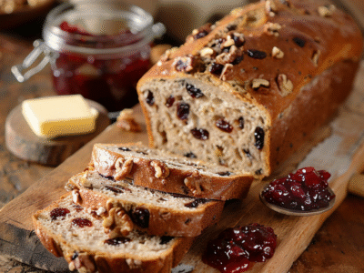 Pain aux noix et raisins : Recette facile et savoureuse