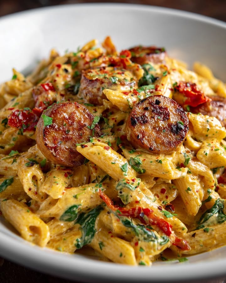 Pâtes Cajun Crémeuses : Recette Facile et Savoureuse 1 Pâtes Cajun Crémeuses