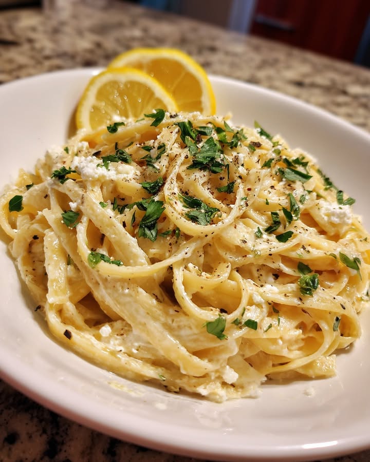 Pâtes Feta Citronnées