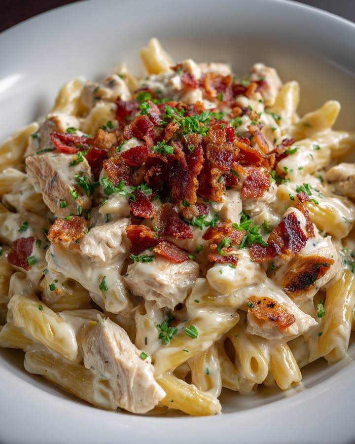 Pâtes Poulet Bacon