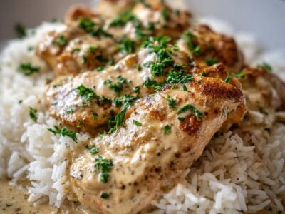 Poulet Crémeux Riz : Recette Facile et Savoureuse en 30 Minutes