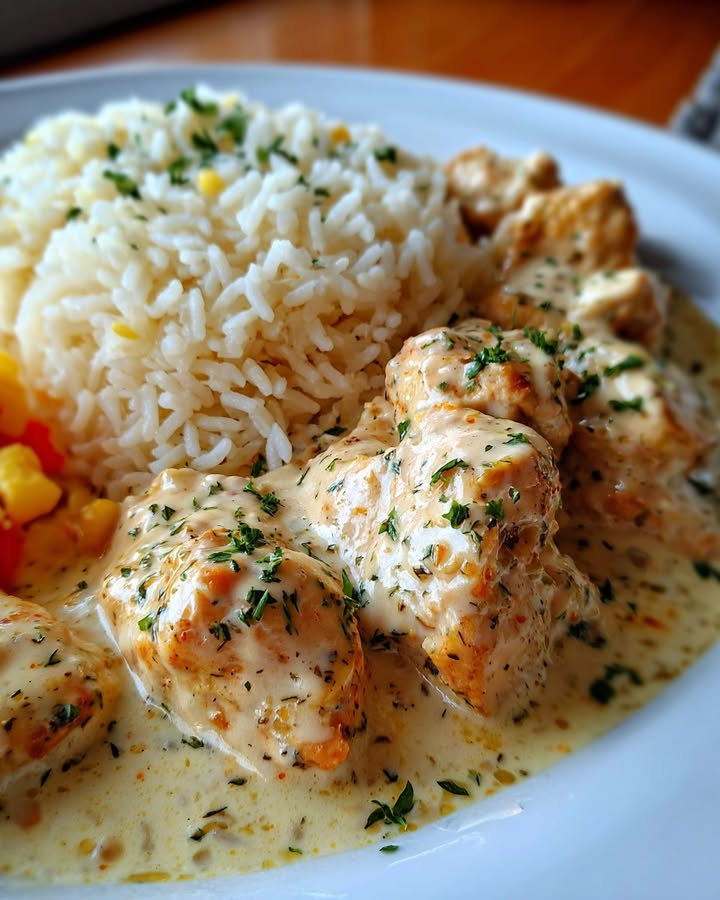Poulet Crémeux Riz
