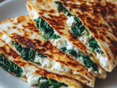 Quesadillas Épinards Feta : Recette Facile et Savoureuse