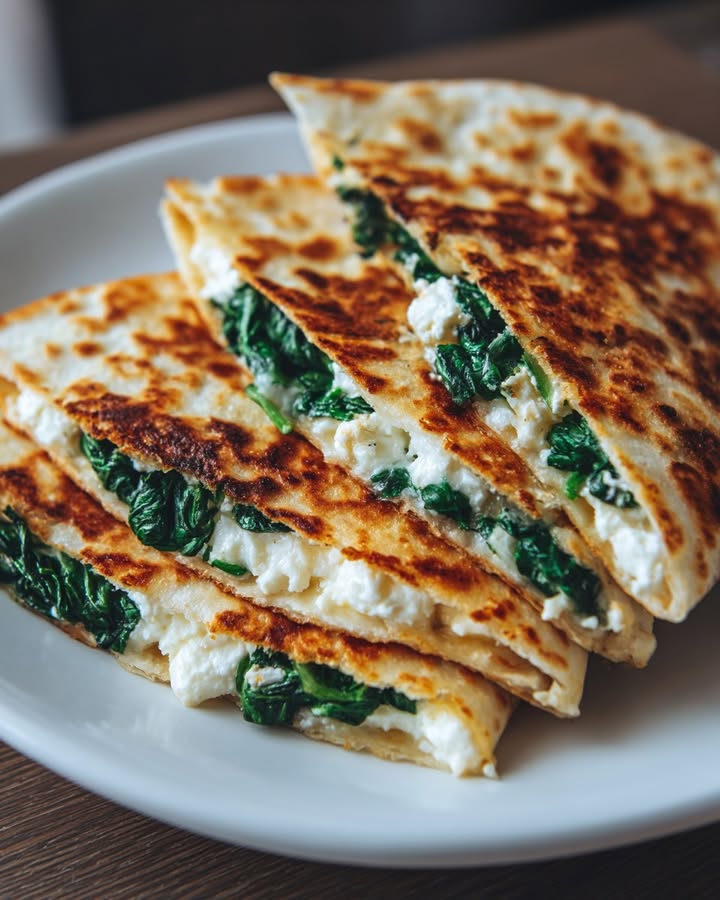 Quesadillas Épinards Feta