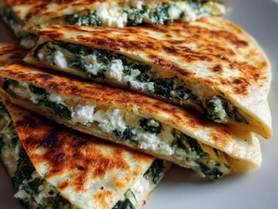 Quesadillas Épinards Feta : Recette Facile et Savoureuse