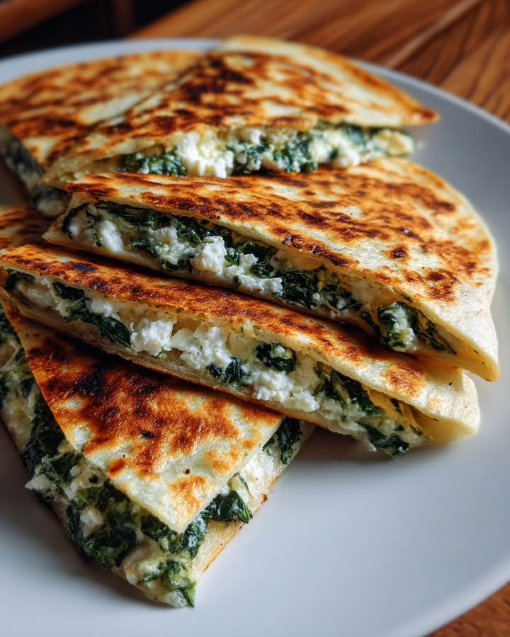 Quesadillas Épinards Feta