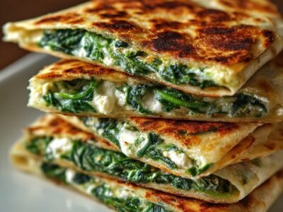 Quesadillas Épinards Feta : Recette Facile et Savoureuse