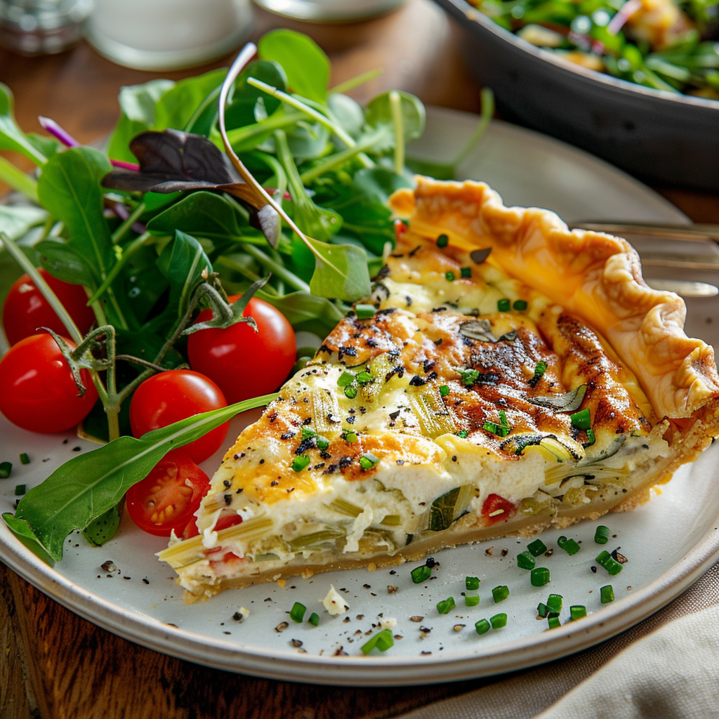 Quiche aux poireaux et chèvre : Recette facile et savoureuse 3 Quiche aux poireaux et chèvre