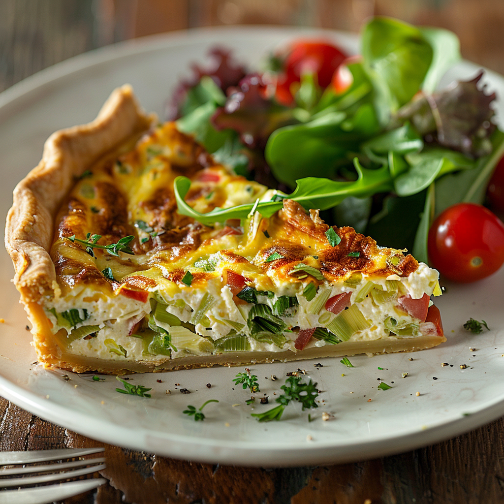 Quiche aux poireaux et chèvre : Recette facile et savoureuse 4 Quiche aux poireaux et chèvre