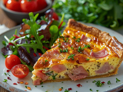 Quiche sans pâte au jambon : Recette facile et savoureuse